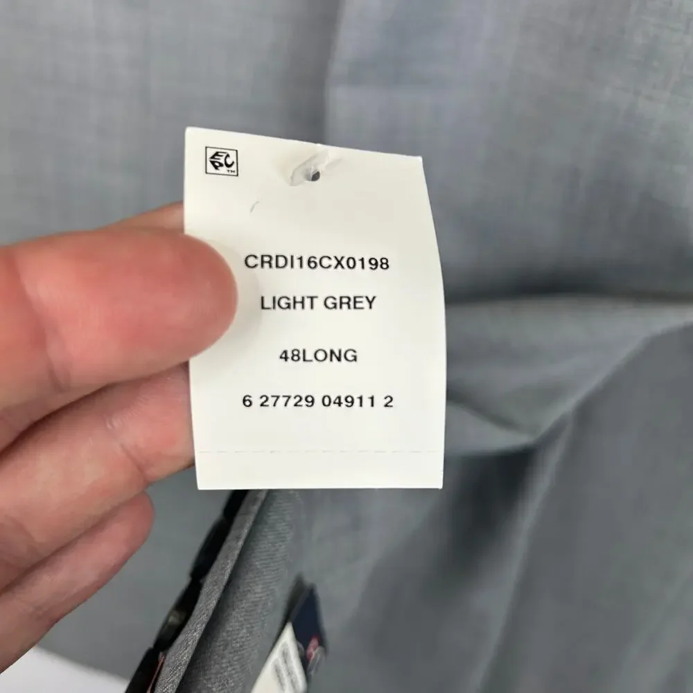Chaps Performance Suit Wool Blend Jacket and Pants Light Grey Size 48L 38x34